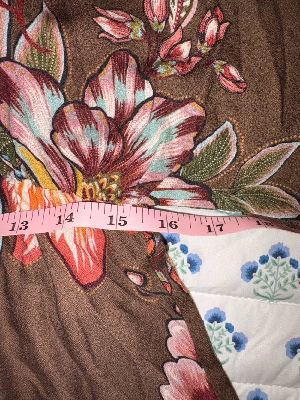 Farm Rio Anthropologie Valentina Maxi Dress Brown Floral V Kimono Large - Picture 5 of 7
